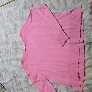 Women's ZARA Lightweight Pink Knit Pullover Sweater Size Small